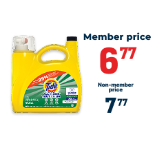 TIDE Simply All in One, Laundry detergent, 2.72 liters - Member price $6.77 - Non member prices $7.77