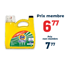 TIDE Simply All in One, Détergent à lessive, 2,72 litres - Prix membre 6,77$ - Prix non membre 7,77$